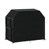 SanGlory Housse de Barbecue Rectangulaire, Bâche de Protection BBQ Couverture de Gril Anti-UV/Coupe-Vent/Imperméable Grill pour Weber, Holland, JennAir, 117x66x117cm