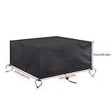 ValueHall Housse de Protection pour brasero Oxford 420D Housse pour Foyer Carré D'extérieur Couverture de Gril Anti-UV Imperméable Housse de Protection V1C06 (115 x 115 x 65 cm)
