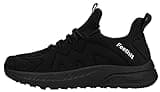 Feethit Baskets et Chaussures de Sport Homme Tennis Respirant Légères et Confortables de la Mode de Marche Fitness Running Outdoor Gym Jogging Sneakers Hommes Le Noir 43 EU