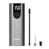 CYCPLUS Compresseur d'air Portable Tire Inflator, Pompe à air sans Fil 150 PSI avec écran LCD numérique pour la Pression, Compresseur d'air électrique pour Voiture, Moto, vélo et balles (Gris)