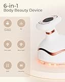 CARER BEAUTY 6 en 1 Appareil de Cavitation Massage Anti-Cellulite avec Ultrasons RF EMS Lumière Rouge et Bleue Vibration pour Réduction de la Cellulite et Raffermissement de la Peau