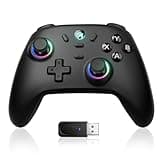 ECHTPower Manette PC, 1000Hz, Joystick Hall, RGB, Vibration, Batterie 800mAh, Compatible PC/Switch2 /Steam Deck/Android/iOS/TV
