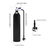 Bike Tire Inflator, Portable 200psi Tyre Compressor Pump, 2.95x13.58 inches Lightweight & Design, Tire Booster Bottle for Mountain Bikes, Road Bicycles and Cyclists
