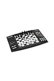Lexibook ChessMan® Elite Echiquier Electronique Interactif, 64 niveaux de difficulté, diodes lumineuses, à piles ou adaptateur 9V, noir/blanc, CG13002,2joueurs