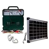 ELECTRIFICATEUR De Clôture Électrique 5 Km Double Alimentation 12V / 220V Clôture Électrifiée + Panneau SOLAIR clôture électrique clôture électrifiée pour Chevaux sangliers Vaches cochons Poules