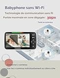 HelloBaby Babyphones Caméra 2 Caméra Bébé Moniteur, 5'' 3500mAh Écran Divisé Partagé Baby Phone Vidéo Bébé Surveillance, sans WiFi, Angles de Vue à 355 degrés, Vision Nocturne, Berceuses, ECO