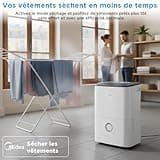 MIDEA Déshumidificateur d air Anti Moisissure 20L - WIFI/APP, Purification electrique avec ioniseur, Adsorbeur d'humidité auto, Mode Séchage du Linge & Anti-Condensation - Dehumidifier Idéal pour 50m²