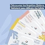BIOLANE - Lingettes bébé à l'eau - 450 Lingettes - Lot de 6x75 - Nettoyage doux et efficace - Dès la naissance - Qualité Française