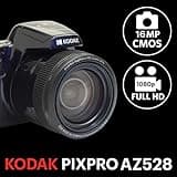 KODAK Pixpro AZ528 - Appareil Photo Bridge Numérique 16 Mpixels, Zoom Optique 52X, Stabilisateur Optique, Ecran LCD 3 pouces, Vidéo Full HD 1080p, Batterie au Li-ion - Bleu Nuit