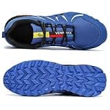 VENROXX Chaussures de Trail Homme Légères & Respirantes Chaussure de Randonnée Antidérapantes Chaussures de Marche Outdoor Sports Baskets Chaussures de Trekking, Bleu, 45