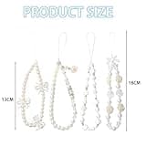MUNSKT 4 pcs accessoires de téléphone portable, pendentif de perle pour les femmes, pendentif de chaîne de perles mignon, cadeau pour les femmes