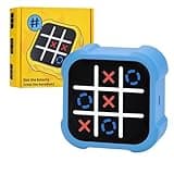 Tic Tac Toe Bolt Game, 3-in-1 Handheld Puzzle Game Console, Family Party Game for Educational and Memory Growth, Portable Travel Games, Education Toys for 3+ Year Old Boys Girls Adults (Bleu)