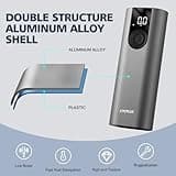 CYCPLUS Compresseur d'air Portable Tire Inflator, Pompe à air sans Fil 150 PSI avec écran LCD numérique pour la Pression, Compresseur d'air électrique pour Voiture, Moto, vélo et balles (Gris)