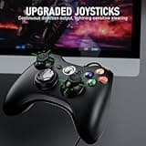 Diswoe 2 Pack Manette pour Xbox 360, 2 Pack Manette PC, Joystick Manette pour Xbox 360/ Slim/PC Windows 7/8/10/11/XP, Gamepad Filaire avec ouble Vibration/Design Ergonomique/Six Axes