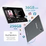 PIXPEAK 2K Tablette 10,36 Pouces, 4G LTE+5G WiFi, 36GB RAM+256GB ROM (2TB TF), Android 14 Tabletta PC, Octa-Core 2.0 GHz, 2000 * 1200, 8000mAh, 13MP+8MP, GPS, Tablette avec Clavier ect (Gris)