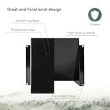 Vent Systems 150 x 150 mm Couvre-grille d’aération noir – Grille en acier zingué avec bride – Couvercle inoxydable à haute résistance – Pour mur extérieur, garage, ventilation domestique et systèmes d