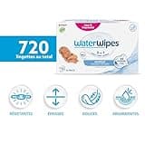 WaterWipes Original Baby Wipes, 720 unités (12 paquets), 99,9 % d'eau, 3-en-1 nettoie, soigne, protège, non parfumées, emballage pouvant varier