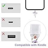 lasuroa 4pcs Bouchons Anti-Poussière pour Kindle, Couvercles à Nœud Insert Décoratif Port Chargement Type C Accessoires Anti-Poussière pour Téléphones Liseuses Cadeau Coquet (Rose, Violet)