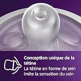 Philips Avent Lot de 2 biberons à Réponse Naturelle de 125 ml pour nouveau-né, sans BPA, 0 mois et plus (modèle SCY900/02)
