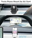 Dosvsi Tesla Model Y/ 3 Support Telephone Grille d'aération, [Ultra-Stable] Porte Téléphone pour Tesla, 360° Rotation et Un Bouton de Libération, per iPhone 15 Pro Max 14 13 12 et 4.7-7.2" Smartphone