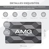 AMG hogar & cocina - Tapis anti-fatigue pour cuisine et bureau Tapis de cuisine lavable antidérapant, tapis de couloir, chambre à coucher, bureau antidérapant et ergonomique, 75 x 45 cm (carrés gris)