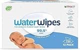 WaterWipes Original Baby Wipes, 720 unités (12 paquets), 99,9 % d'eau, 3-en-1 nettoie, soigne, protège, non parfumées, emballage pouvant varier