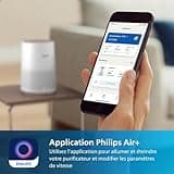 Philips Purificateur d'Air Séries 600, Ultra-silencieux et économe en énergie, éfficace contre allergies, Filtre HEPA élimine 99.97% des polluants, Jusqu'à 44m², Contrôle par App, Blanc (AC0650/10)