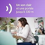 Philips Avent DECT - Écoute-bébé audio bidirectionnel, sans interférence, portée de 330 mètres, autonomie de 24 heures, mode Smart ECO, veilleuse, SCD503/26