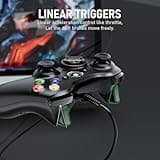 Diswoe 2 Pack Manette pour Xbox 360, 2 Pack Manette PC, Joystick Manette pour Xbox 360/ Slim/PC Windows 7/8/10/11/XP, Gamepad Filaire avec ouble Vibration/Design Ergonomique/Six Axes