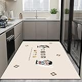 AHTCPO Tapis Cuisine Super Absorbants Caoutchouc avec Dessous AntidéRapant(Color 16,40 * 60cm)