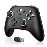 ECHTPower Manette PC, 1000Hz, Joystick Hall, RGB, Vibration, Batterie 800mAh, Compatible PC/Switch2 /Steam Deck/Android/iOS/TV