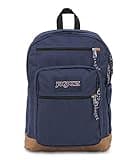 JANSPORT Sac à dos avec housse pour ordinateur portable 15", bleu marine, grand sac à dos d'ordinateur avec 2 compartiments, sangles ergonomiques, sac pour homme et femme