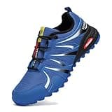 VENROXX Chaussures de Trail Homme Légères & Respirantes Chaussure de Randonnée Antidérapantes Chaussures de Marche Outdoor Sports Baskets Chaussures de Trekking, Bleu, 45