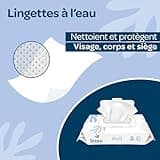 BIOLANE - Lingettes bébé à l'eau - 450 Lingettes - Lot de 6x75 - Nettoyage doux et efficace - Dès la naissance - Qualité Française