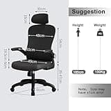LEVIPE Chaise de Bureau - Ergonomique avec Support Lombaire, Accoudoirs, Appuie-tête réglables, Fauteuil d'ordinateur Pivotant à Haut Dossier Confortable pour Bureau à Domicile