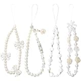 MUNSKT 4 pcs accessoires de téléphone portable, pendentif de perle pour les femmes, pendentif de chaîne de perles mignon, cadeau pour les femmes