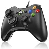 Manette Xbox 360, Manette PC, Manette Filaire pour Xbox 360/ Slim/PC Windoes 7/8/10/XP Joystick Xbox 360 Gamepad USB avec ouble Vibration Design Ergonomique Six Axes