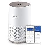 Philips Purificateur d'Air Séries 600, Ultra-silencieux et économe en énergie, éfficace contre allergies, Filtre HEPA élimine 99.97% des polluants, Jusqu'à 44m², Contrôle par App, Blanc (AC0650/10)