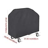 ANFTOP Housse Barbecue, Bâche Barbecue BBQ Couverture de Gril 80 * 66 * 100cm 210D Imperméable Antipoussière Anti -UV Anti-vieillissement