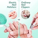Brencco Lime à ongles électrique pour bébé avec six têtes de broyage interchangeables, faible bruit