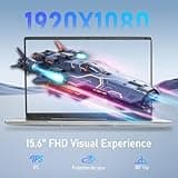unbholkk Ordinateur Portable 15,6 Pouces, 16 Go RAM 512 Go SSD, Celeron 5205U 5000mAh Grande Batterie Touch ID PC Portable Écran IPS Laptop Win 11 avec WiFi5 BT USB3.0 pour Bureau Étudiant Loisir