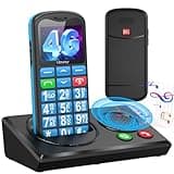 uleway 4G Téléphone Portable Senior Débloqué avec Station de Charge Bluetooth |Son Fort, Telephone Portable Senior Basique Nano SIM avec Grosse Touche,Clavier Large,Fonction SOS,Numérotation Rapide