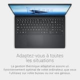 Dell 15 PC Portable DC15250 15,6" FHD (1920 x 1080) 120 Hz, Processeur Intel Core i5-1334U, Graphiques Intel UHD, 16 Go RAM, 512 Go SSD, Windows 11 Home, Clavier AZERTY - Noir Carbone