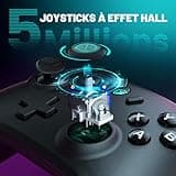 ECHTPower Manette PC, 1000Hz, Joystick Hall, RGB, Vibration, Batterie 800mAh, Compatible PC/Switch2 /Steam Deck/Android/iOS/TV