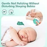 Brencco Lime à ongles électrique pour bébé avec six têtes de broyage interchangeables, faible bruit