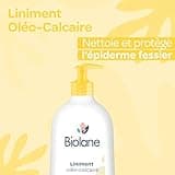 BIOLANE – Liniment oleo calcaire Bébé – Nettoyant sans rinçage – 98% Origine naturelle – Peaux Sensibles - Nettoie et protège le siège de bébé – 700ml – Fabriqué en France