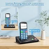 uleway 4G Téléphone Portable Senior Débloqué avec Station de Charge Bluetooth |Son Fort, Telephone Portable Senior Basique Nano SIM avec Grosse Touche,Clavier Large,Fonction SOS,Numérotation Rapide