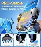Miracase 2025 Support Téléphone Voiture [Crochet Métallique Fort] Bouche D'aération Porte Téléphone Voiture, Rotation 360° & Opération à Une Main, pour Téléphones de 4.0''-7.0''