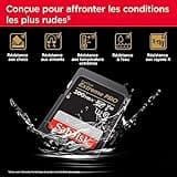 SanDisk 128 Go Extreme PRO carte SDXC + RescuePRO Deluxe, jusqu'à 200 Mo/s, UHS-I, Classe 10, U3, V30