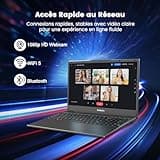 Azeyou Ordinateur Portable 15,6" FHD IPS pour Entreprises/Étudiants, Processeur AMD Ryzen 3 3200U, 16GB RAM, 512GB SSD, Wi-FI 5G, BT5.0, OS 11 Pro, HDMI, USB-C, Lecteur SD, Pavé Numérique, Webcam